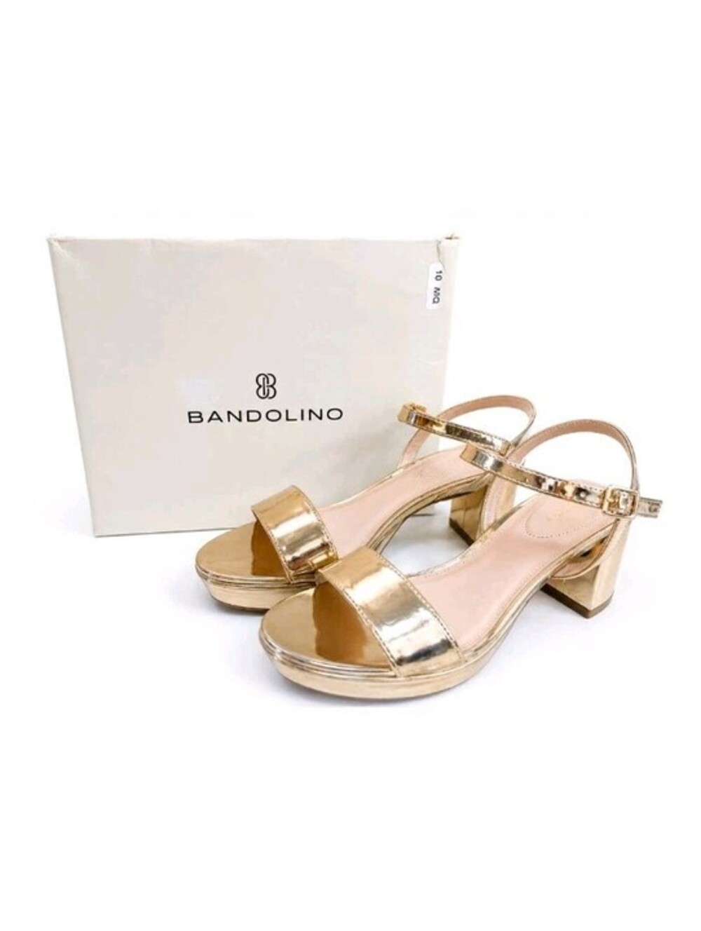 Bandolino Pennie Women's Sandal, Gold Size 9.5 New In Box